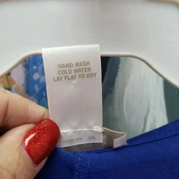 Cache Blue Dress with White Stripes Size Small - Picture 3 of 5